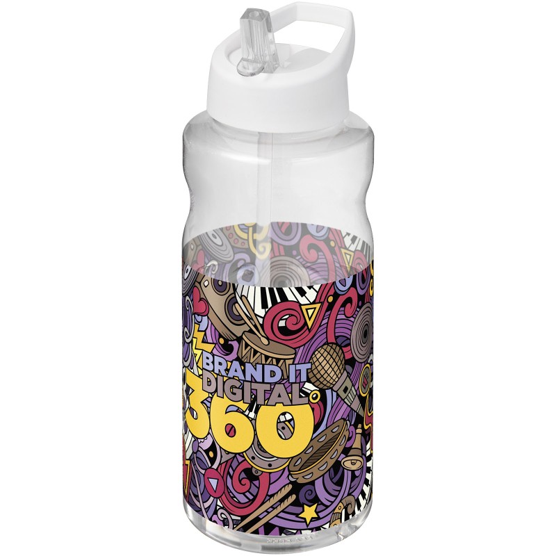 H2O Active® waterfles 1000 ml - rPET - transparant gekleurd 