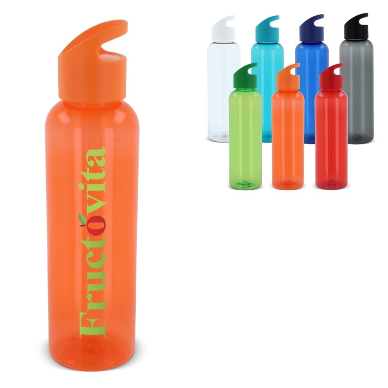 Loop waterfles 600ml - rPET - transparant gekleurd
