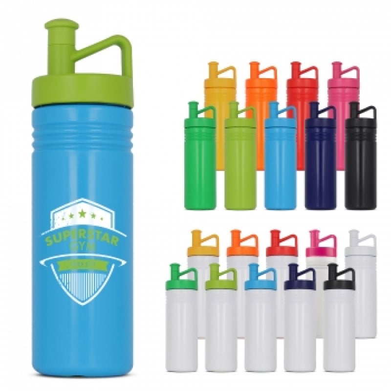 Bidon 500ml - kunststof - vaatwasserbestendig - gekleurde fles en dop