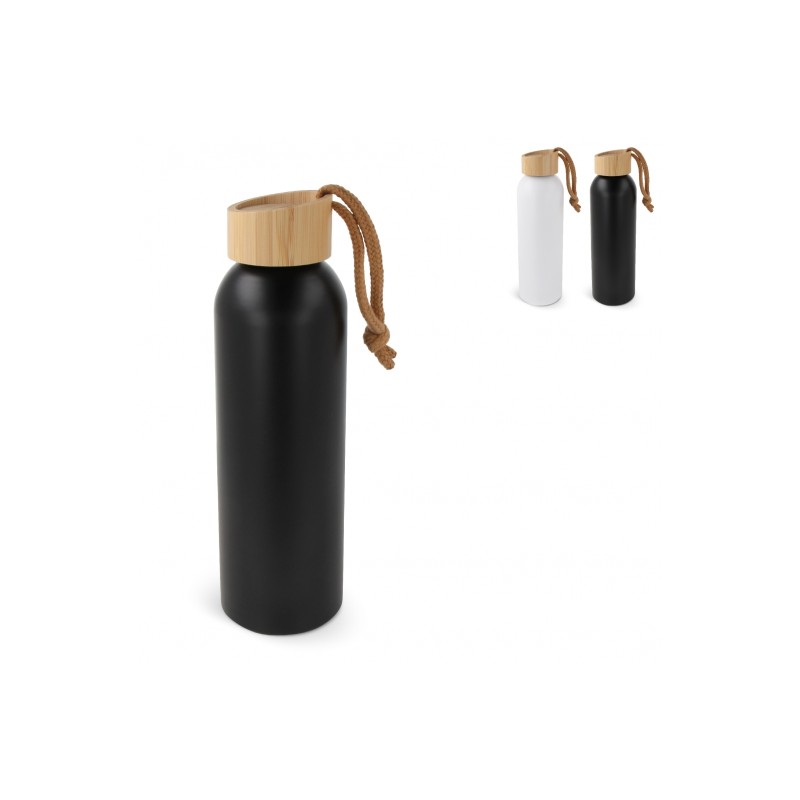 Waterfles 600 ml - aluminium recycled - schroefdop