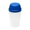 Multi shaker 300ml - plastic - transparant - gekleurde draaideksel