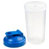 Protein shaker 600ml - kunststof - transparant - afsluitbare schroefdop