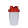 Protein shaker 400ml - plastic - transparant - afsluitbaar schroefdop - uitneembaar zeefje