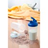 Protein shaker 600ml - kunststof - transparant - afsluitbare schroefdop
