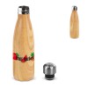 Swing thermosfles 500ml - RVS - dubbelwandig - natuurlijke hout look