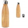 Swing thermosfles 500ml - RVS - dubbelwandig - natuurlijke hout look