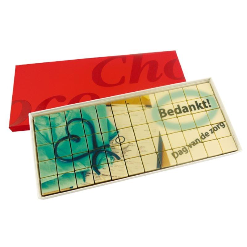 Chocolade wenskaart - 660 gram - 60 stuks