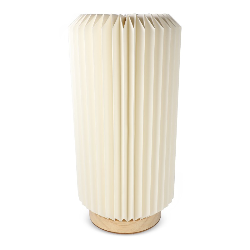 Coollux 32cm opvouwbare LED-lamp - FSC-papier - rubberhout