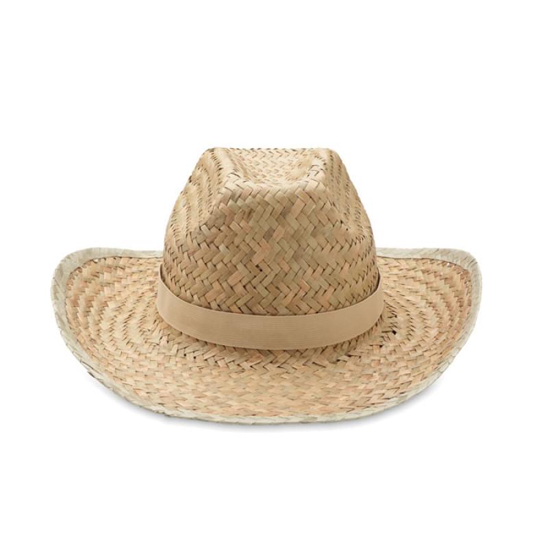Texas cowboyhoed - stro - gekleurde polyester band