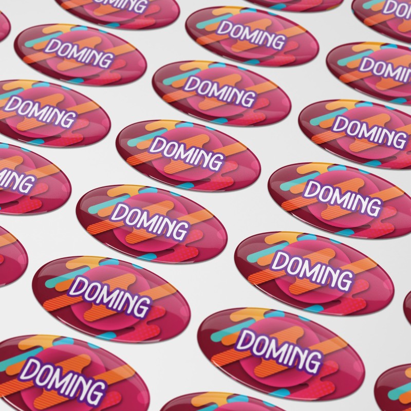 Doming stickers ovaal - 20x10 mm