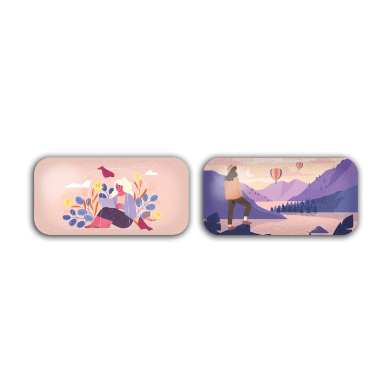 Doming sticker rechthoek - 60x25 mm