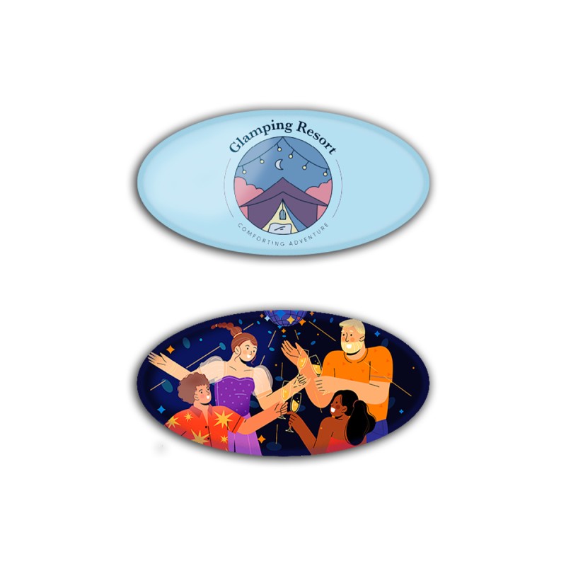 Doming stickers ovaal - 30x15 mm