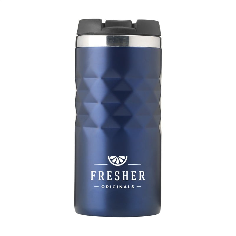 Geonetric thermosbeker 280 ml - gerecycled RVS - lekvrij - schroefdeksel