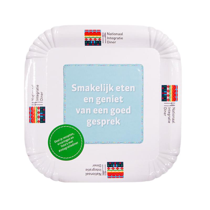 Kartonnen bordje vierkant