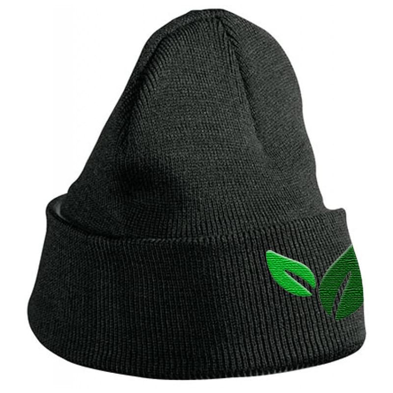 Daiber gebreide beanie - acryl - tweelaags - met omslag