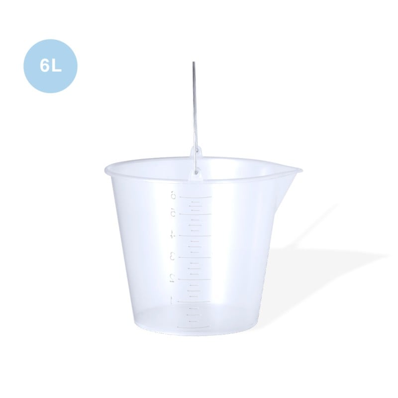 Maatemmer Manson - kunststof - 6 liter - metalen handvat en maatbeker