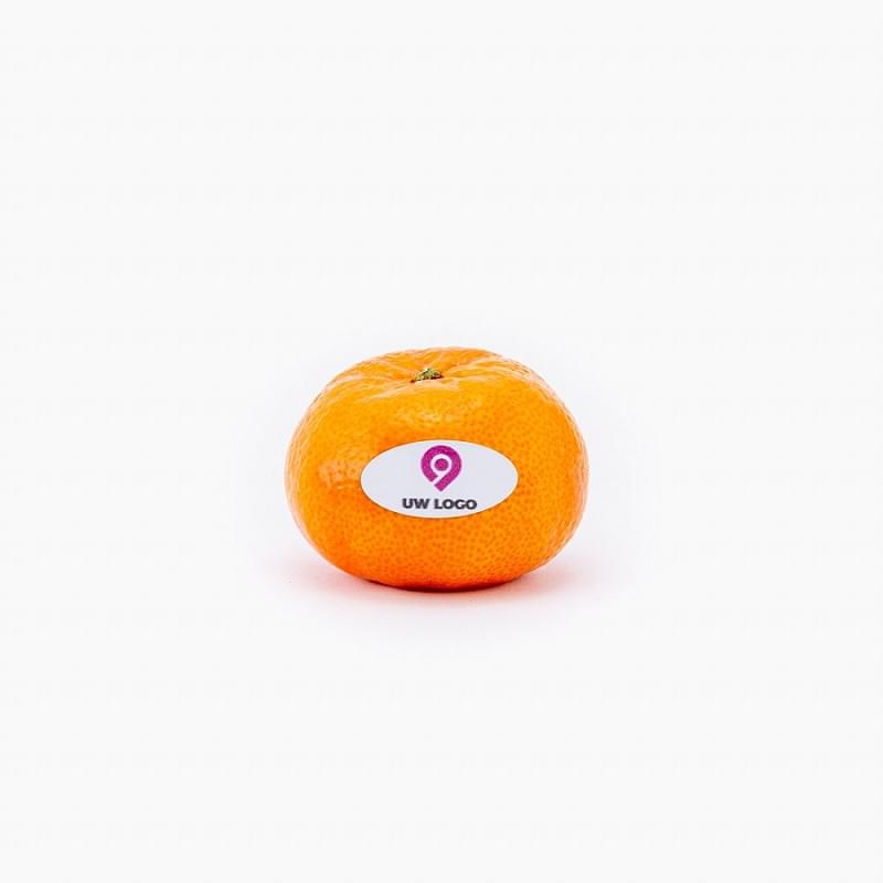 Mandarijn met sticker