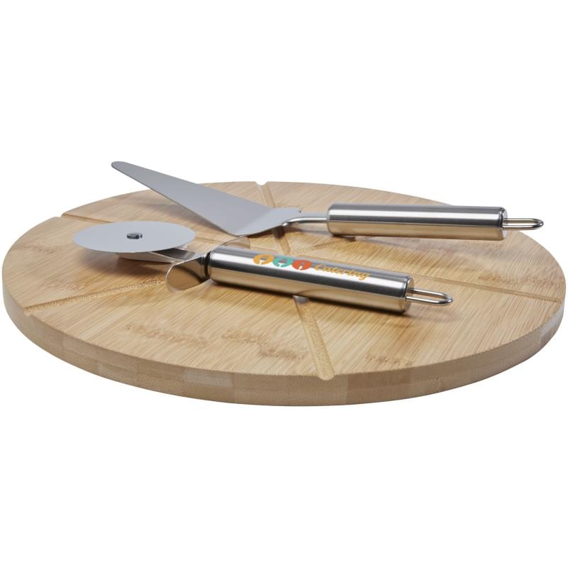 Mangiary pizzaplank Ø 30 cm - bamboe - 3-delig
