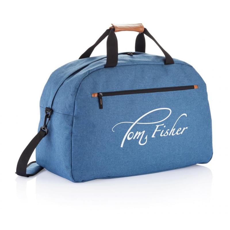 Fashion Duo Tone reistas - 50L - polyester - 600D - bruine details op handvat en zipper