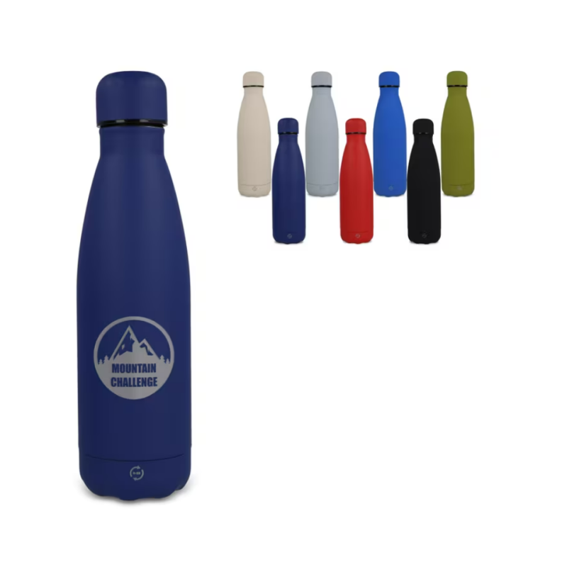 R-Swing soft touch thermosfles 500ml - recycled RVS - dubbelwandig