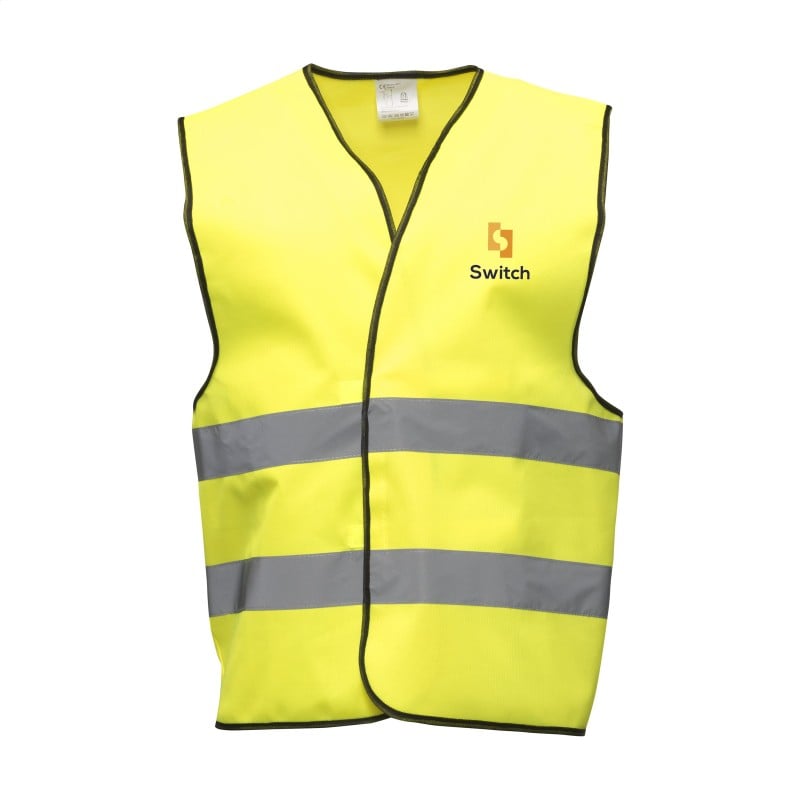 Safety Reflex veiligheidsvest - polyester - verstelbare klittenbandsluiting