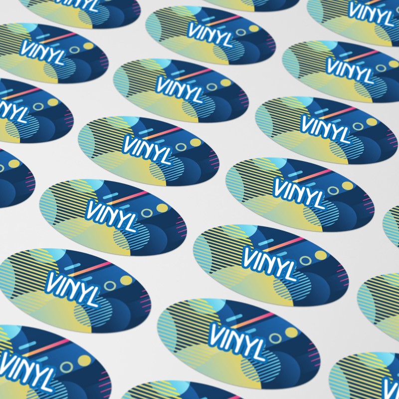 Vinyl sticker ovaal - 20x10mm