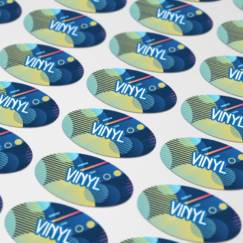 Vinyl sticker ovaal - 30x15mm