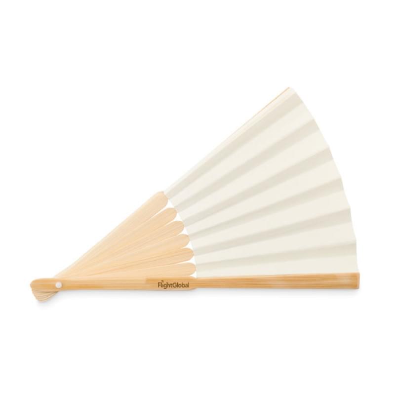 Fanny Paper handwaaier - papier - 21 cm - bamboe handvat