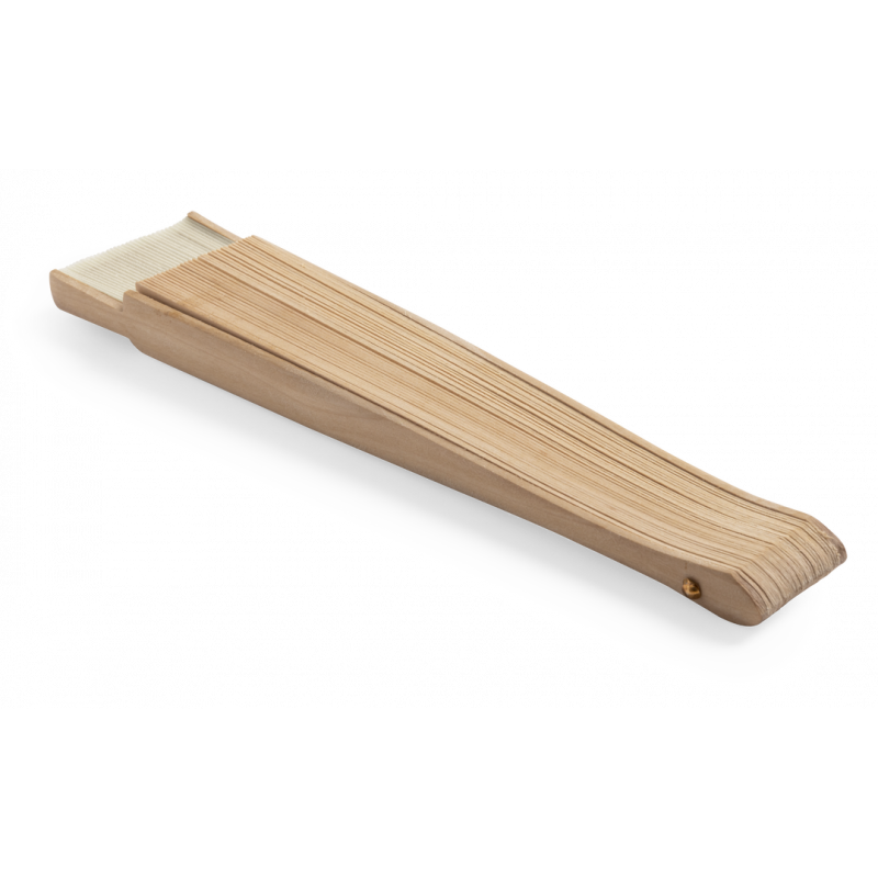 Dubert handwaaier - katoen en hout - 42 x 23 cm - verpakt in individuele doos