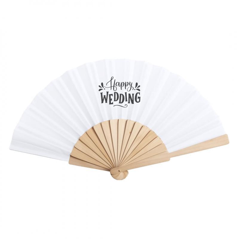 Woter handwaaier - rPET polyester - 42 x 23 cm - houten handvat