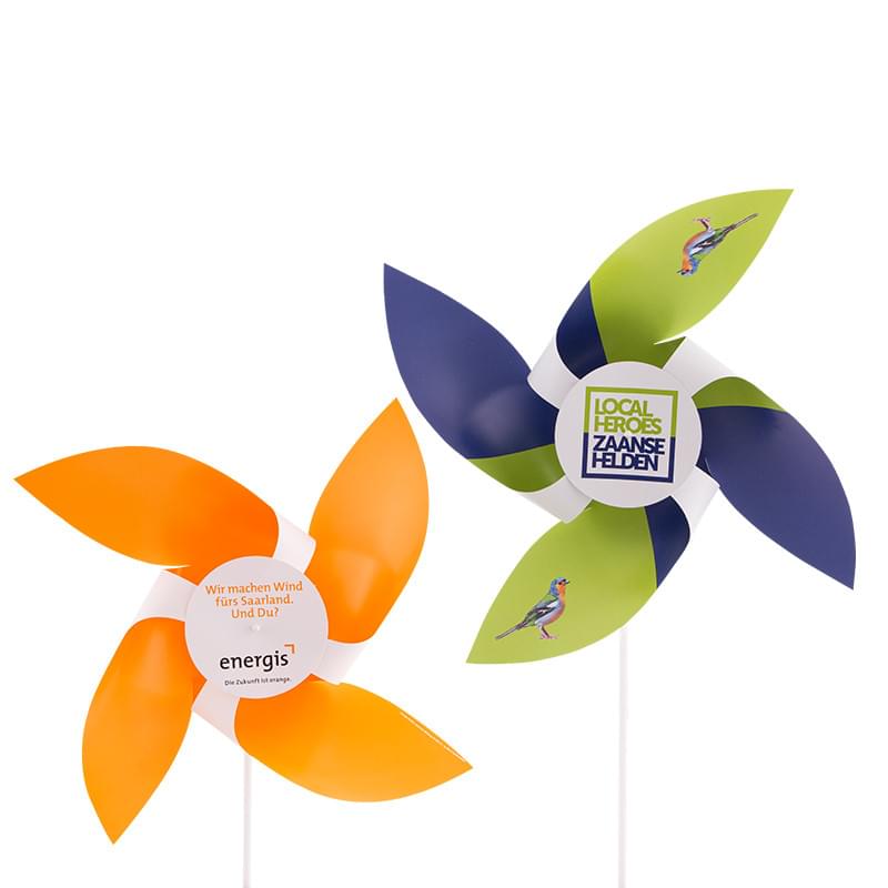 Papieren windmolentjes 33 cm bedrukken