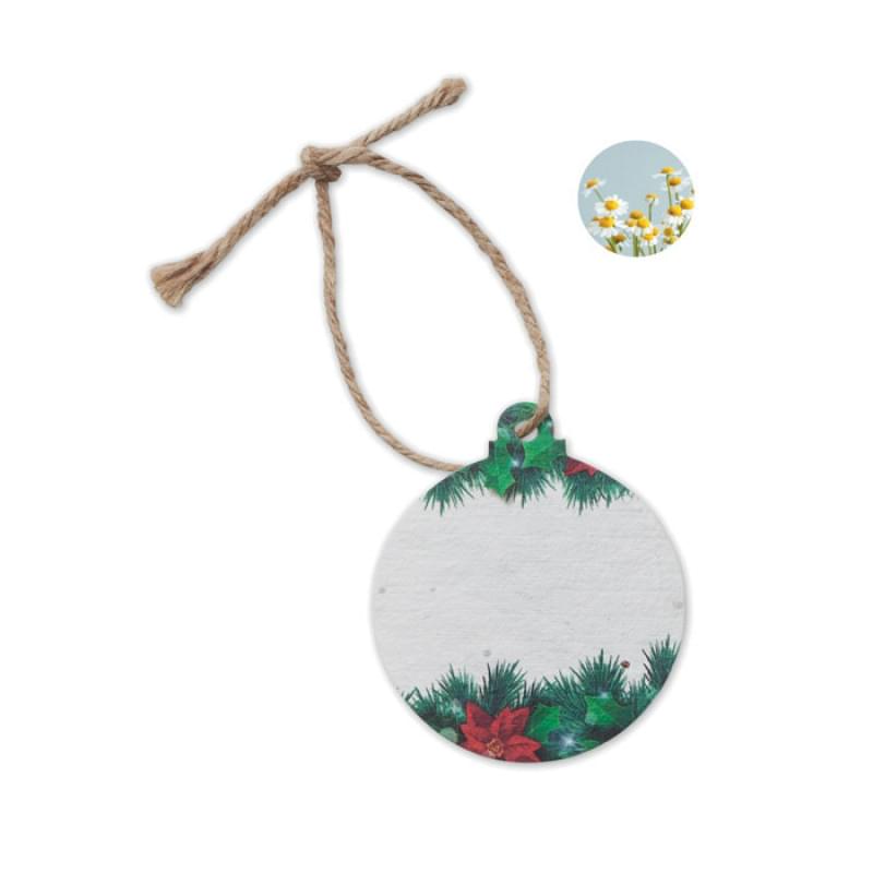 Zaadpapier kerstbal
