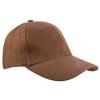 Heavy brushed cap - katoen - 6 panelen - verstevigde voorzijde - koperen bucklesluiting