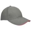 Heavy brushed cap - katoen - 6 panelen - verstevigde voorzijde - koperen bucklesluiting