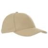 Heavy brushed cap - katoen - 6 panelen - verstevigde voorzijde - koperen bucklesluiting