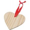 Houten kerstornament Hart