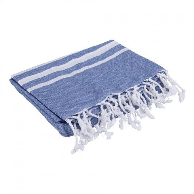 Oxious hamamdoek - 180 x 100 cm - 140 g/m² - katoen/gerecycled textiel - wit gestreept
