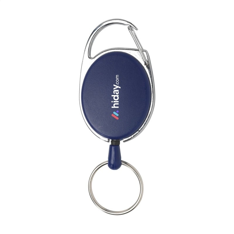 Aspen rollerclip sleutelhanger - metaal/ABS - karabijnhaak - 60cm koord