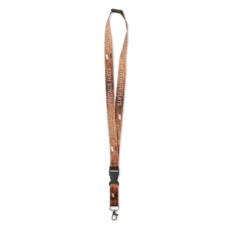 Keycord - polyester - 10 mm - veiligheidssluiting - karabijnhaak - afneembare gesp