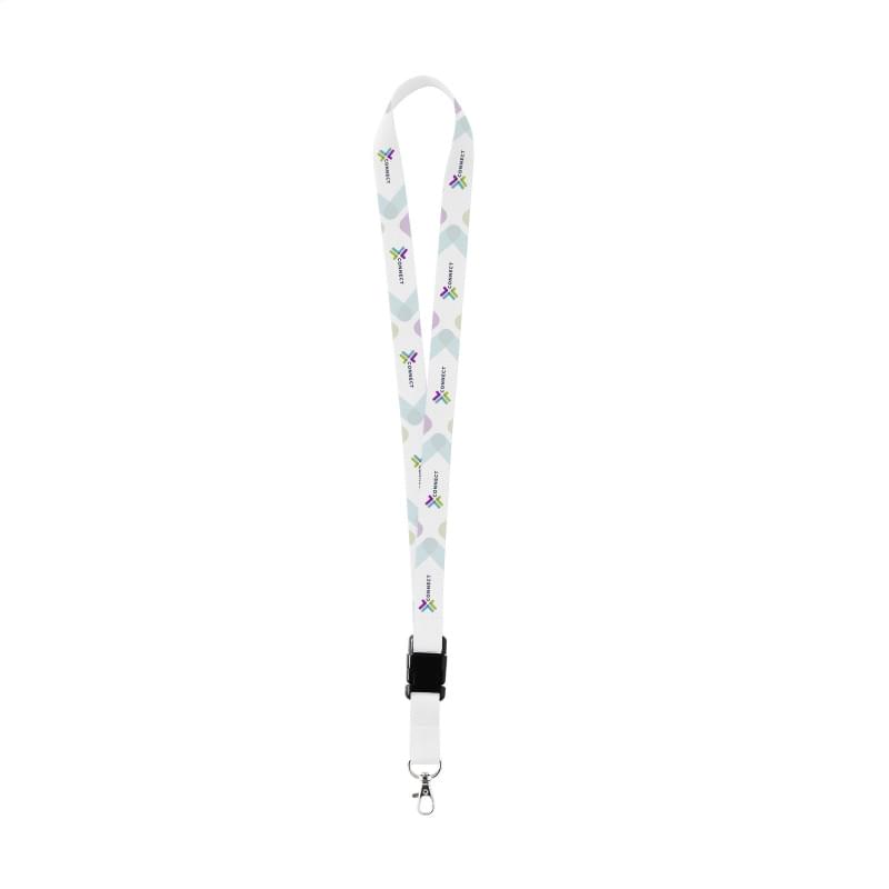 Lanyard - rPET polyester - 20 mm - buckle - karabijnhaak
