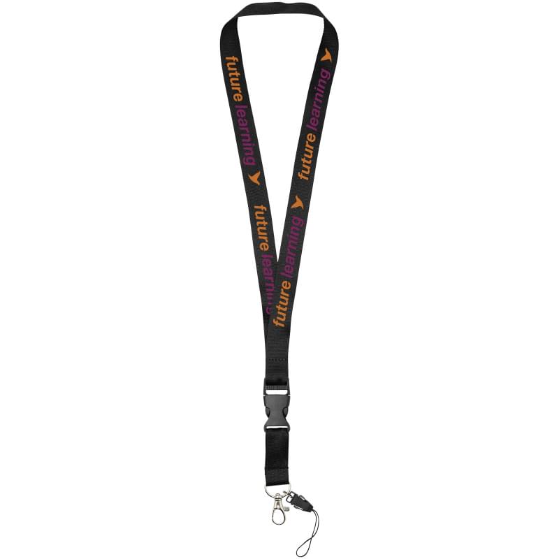Sagan telefoonkoord - polyester - 20 mm - karabijnhaak - afneembare gesp