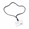 Naambadge - 5.8 x 9.2 cm - kunststof - transparant - met 90 cm lanyard
