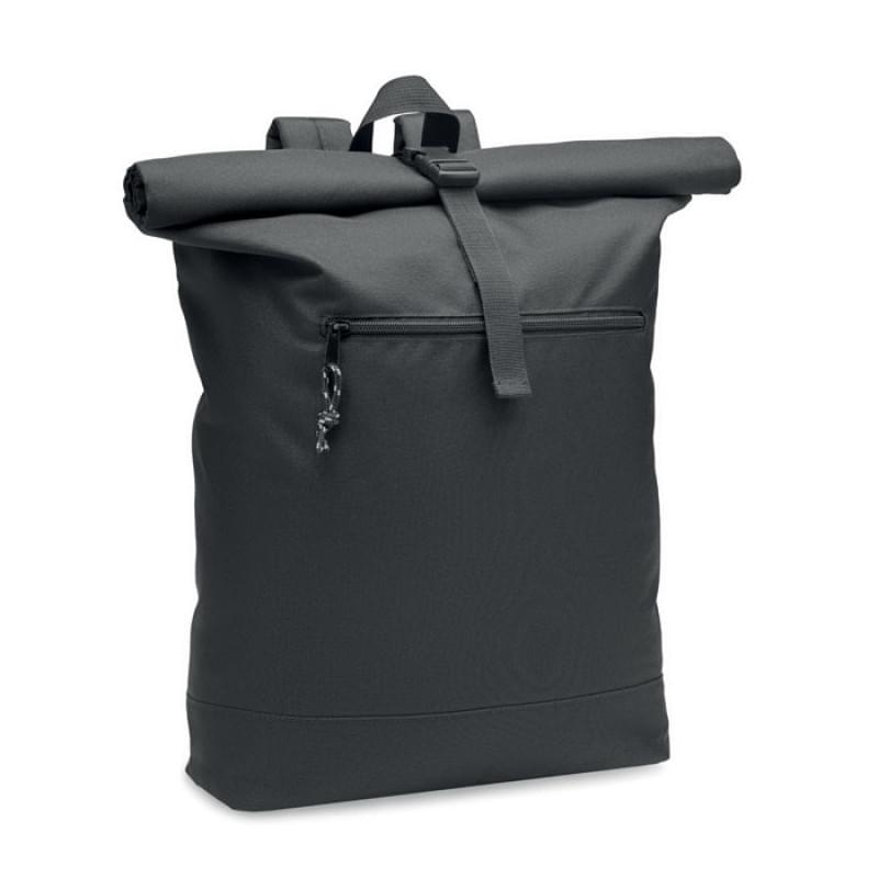 Rolltop rugzak - rPET polyester - 600D - met voorvak