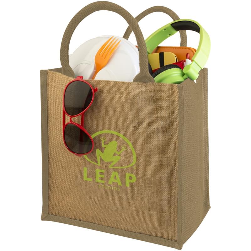 Chennai cadeautas 16 L - jute - Oeko-tex - handvatten - klittenbandsluiting