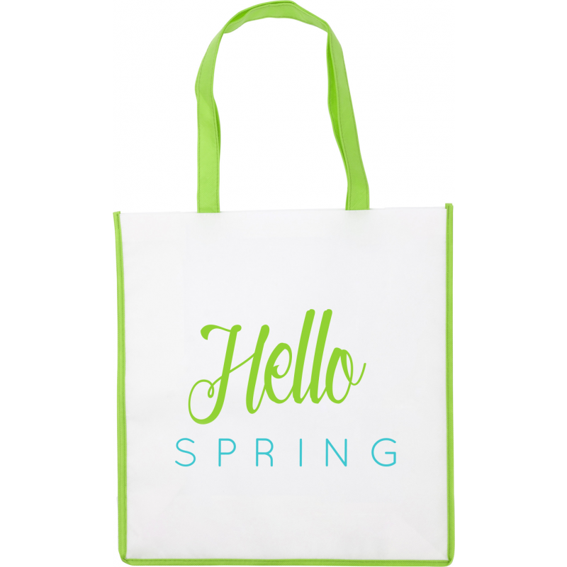 Avi draagtas 40 x 38 x 15 cm - non woven - gekleurde rand