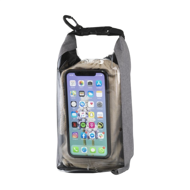 Drybag mini tas - 2.5L - PVC - waterdicht - telefoonvak