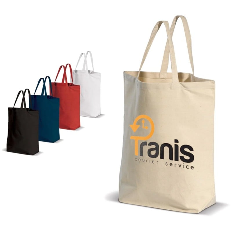 Canvas shopper - canvas - 250g/m² - 41 x 43 x 12 cm - extra brede bodem 