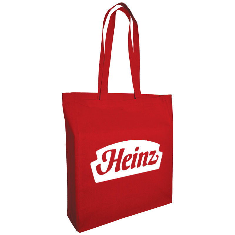 Katoen shopper - katoen - 115g/m² - 38 x 42 x 10 cm - brede bodem en zijvouw