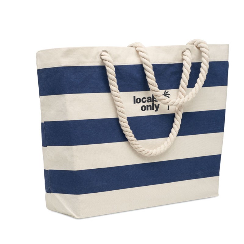 Heaven Stripe strandtas - katoen - 220 g/m² - koordhengsels