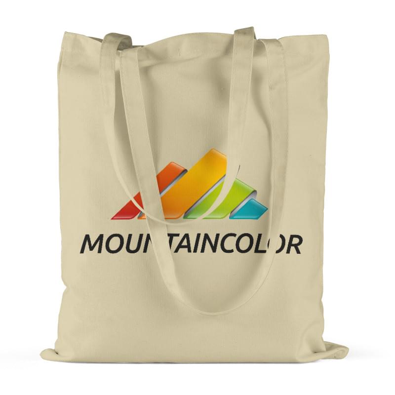 Draagtas - katoen - 135g/m² - 38 x 42 cm - ecru - lange hengsels
